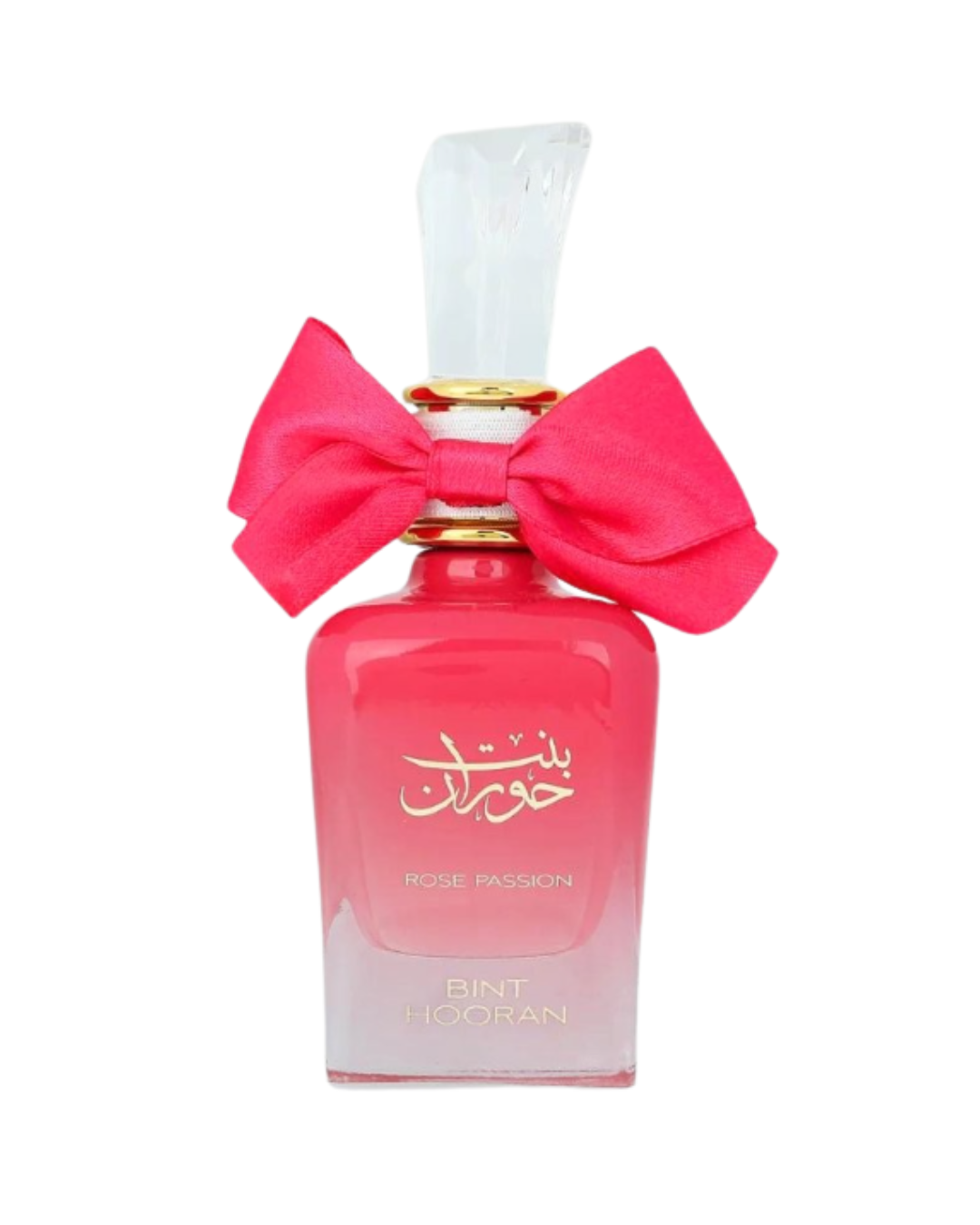 Ard Al Zaafaran Bint Hooran Rose Passion Eau de Parfum Flasche mit rosafarbenem Design und blumigem Duft.