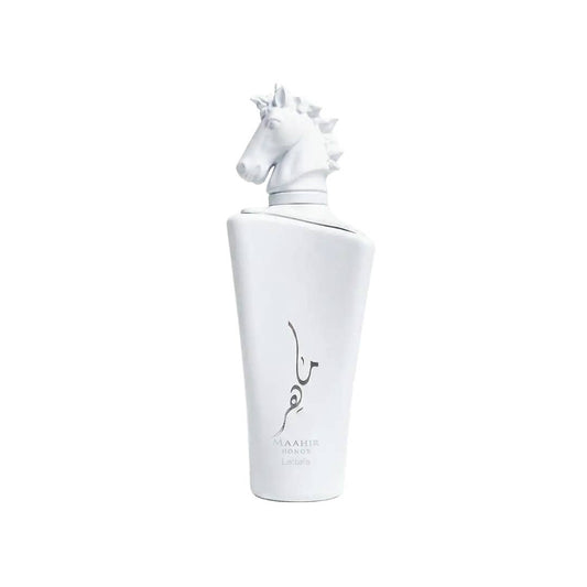 Lattafa Maahir Honor Eau de Parfum im eleganten Flakon, luxuriöse Duftkomposition, ideal für besondere Anlässe.