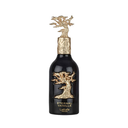 Lattafa Pride Eternal Vanilla Eau de Parfum Flasche mit Vanille-Duft, elegantes Parfüm-Design, dichter Duft für Damen und Herren