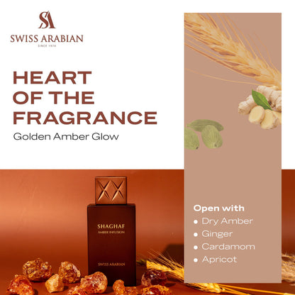 SWISS ARABIAN - Swiss Arabian Shaghaf Amber Infusion EDP for Unisex 75ml - Fragrance On A Barrel