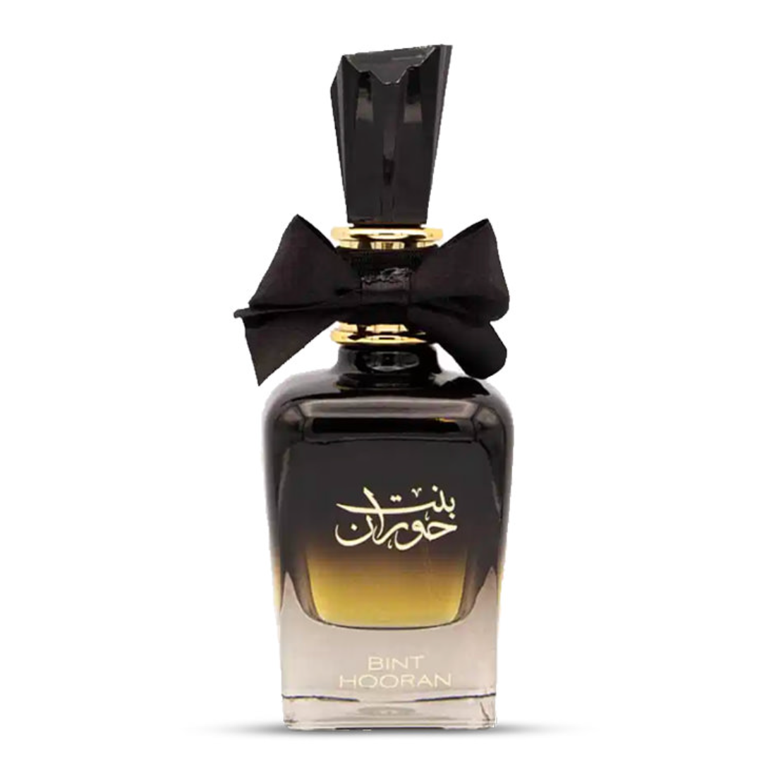 Ard Al Zaafaran Bint Hooran Eau de Parfum Flasche mit goldener Kappe und floralem Design, luxuriöse Parfümverpackung